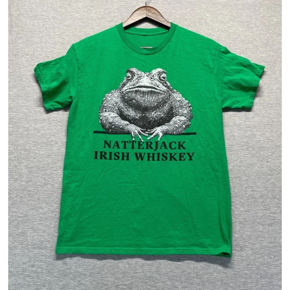 Natterjack Irish Whiskey T Shirt Mens Small Green Graphic Print Toad Sexy Beast